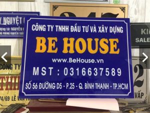 LÀM BẢNG CÔNG TY MICA XANH
