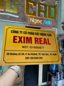 LÀM BẢNG CÔNG TY MICA 