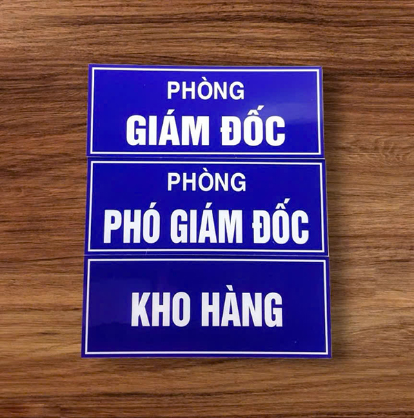 Bảng tên phòng ban mica Thủ Đức – Sang trọng, rõ nét, phù hợp mọi không gian văn phòng