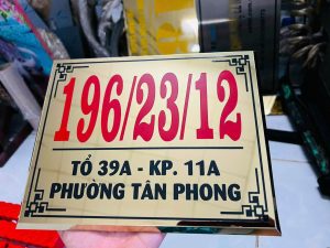 Làm biển số nhà lấy liền tại Quận 2 – Đa dạng mẫu mã, giá rẻ