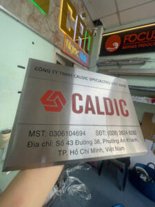 Bảng tên công ty inox 